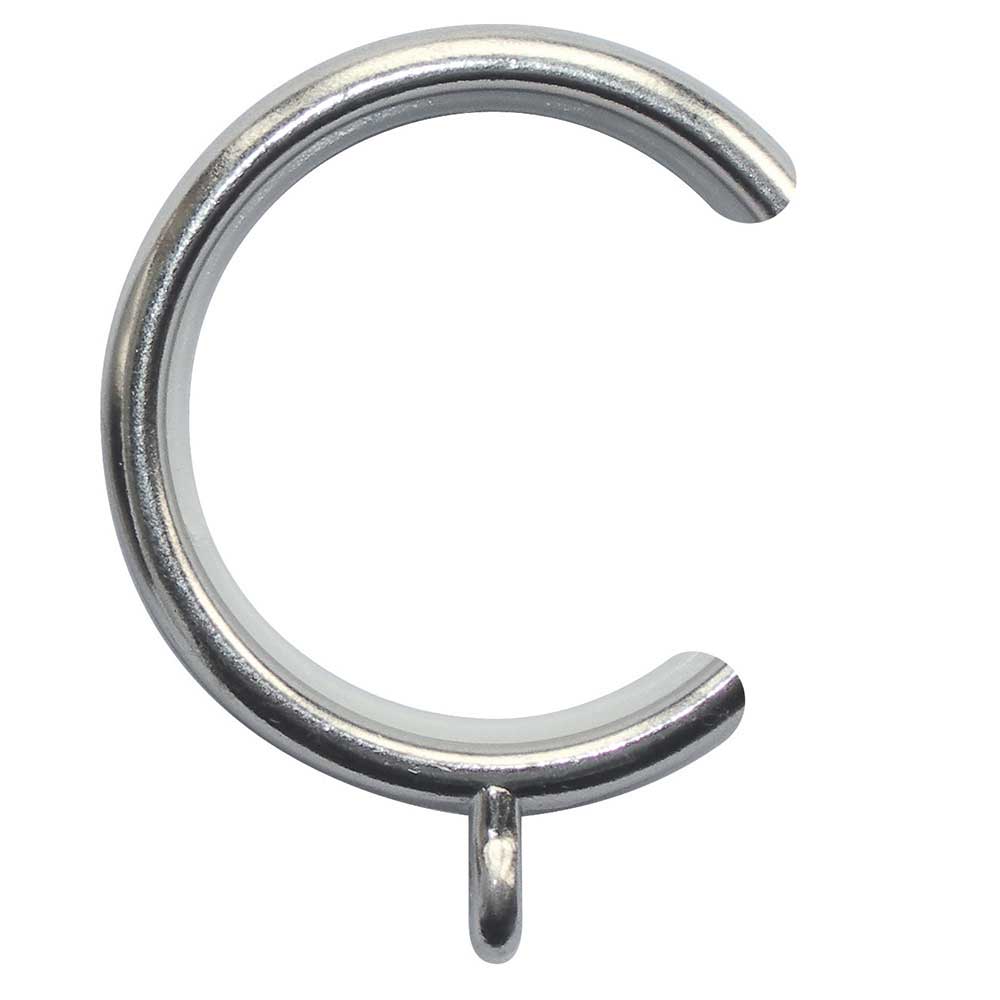 Hallis Neo Passover Passover Curtain Pole Rings in Stainless Steel Eff ...